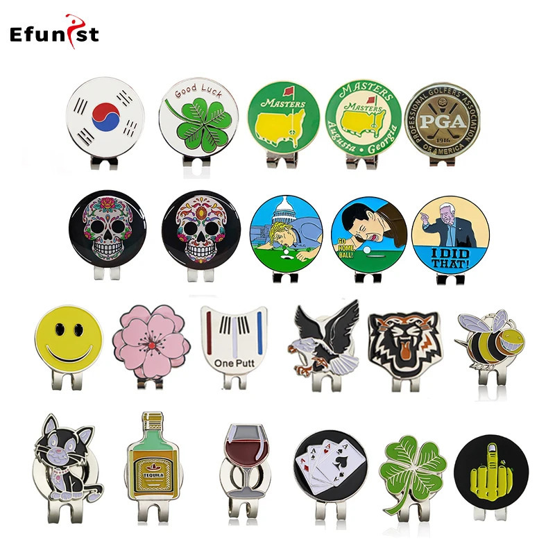 Golf Ball Marker Hat Clip With Magnet Mark One Putt Putting Alignment Aiming Cap Clips Drop Ship 250906