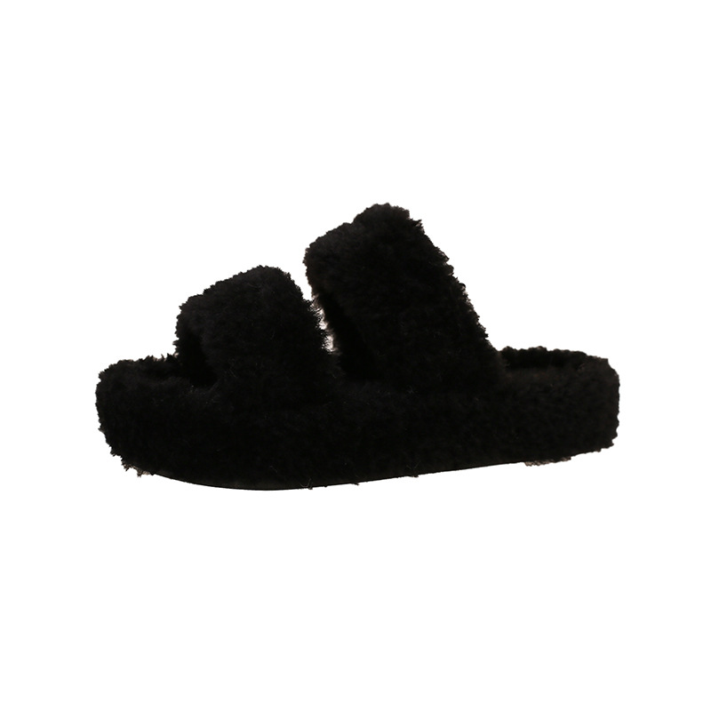 Hot new free shipping designer Slippers Thick soled plush fashionable comfortable fur slippers for womens outdoor wear comfortable in autumn winter