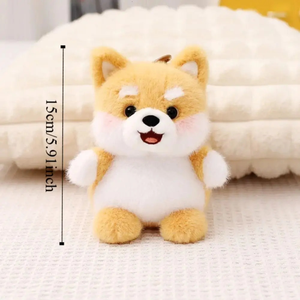 Puppy Dolls Dog Plush Pendant Schnauzer Bag Charm Husky Corgi Plush Stuffed Animal Shiba Inu Dog Stuffed Keychain Christmas Gift 250906