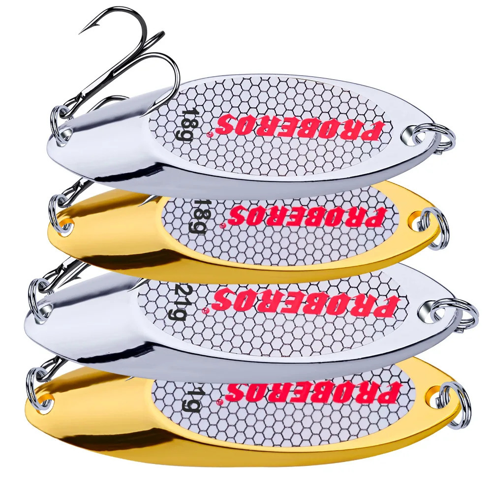PRO BEROS 3g60g Metal Spinner Spoon trout Fishing Lure Hard Bait Sequins Noise Paillette Artificial small hard sequins 250906