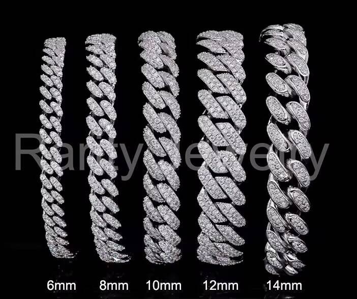 Rarity in Stock Iced Out Bling Diamond Hip Hop 12mm Wholesale Moissanite Chain Cuban Jewelry for Man Cuban Link Chain
