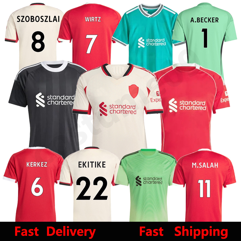 25 26 MAC ALLISTER soccer jersey tracksuit DIOGO JOTA EkitikE 2025 2026 football jerseys shirt SZOBOSZLAI A.BECKER FRIMPONG Wirtz Kerkez men kids kit jersey SALAH