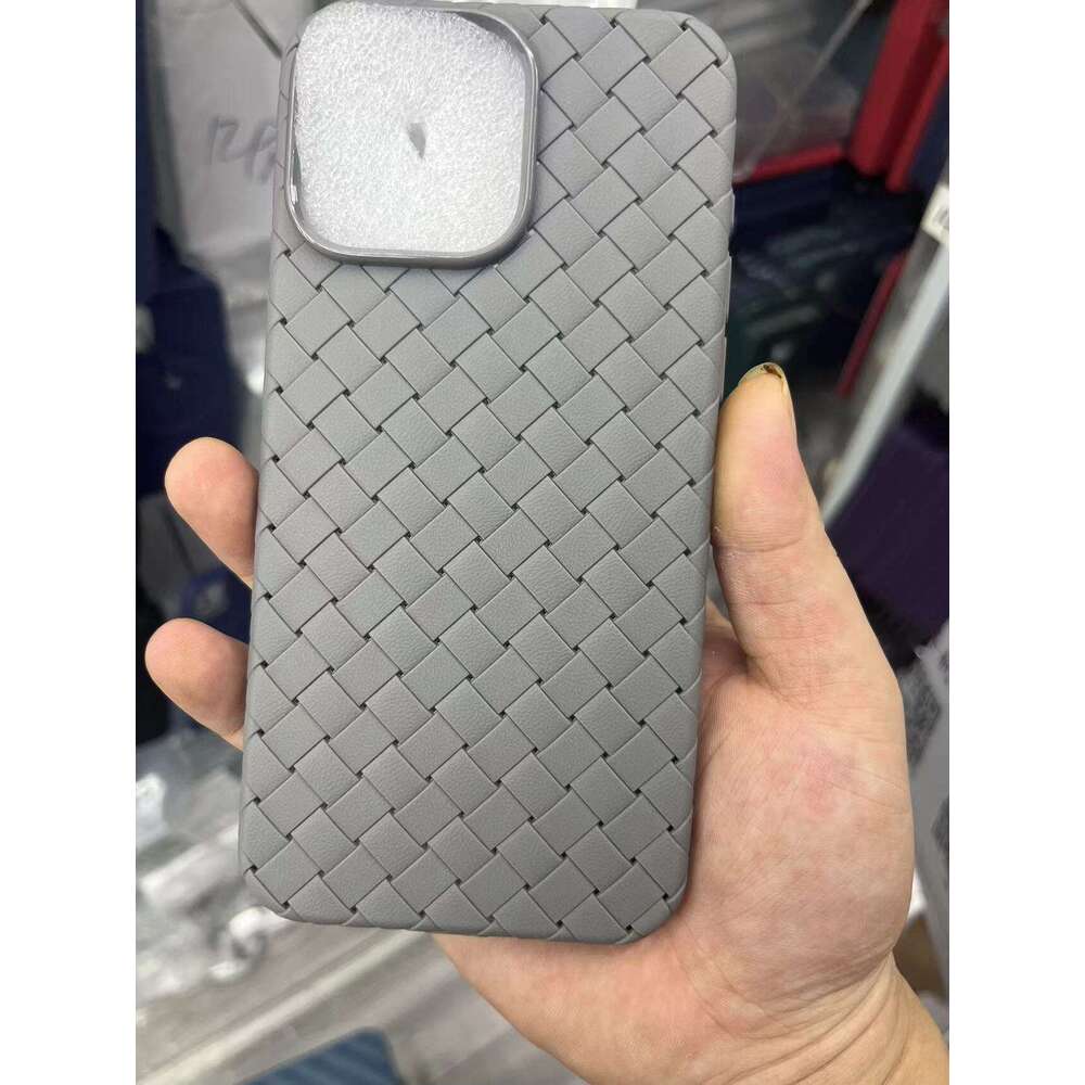 DHgargets Suitable for iPhone 16 Woven Pattern 15 Phone 12 Pro Apple 16e Breathable Cooling Case