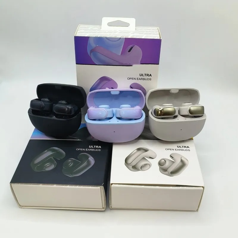 BS Ultra Open Earbuds wireless Headphones Bluetooth noise reduction HD Mic Call Earphones TWS sports waterproof Ear Clip in-ear touch game Headsets Fo