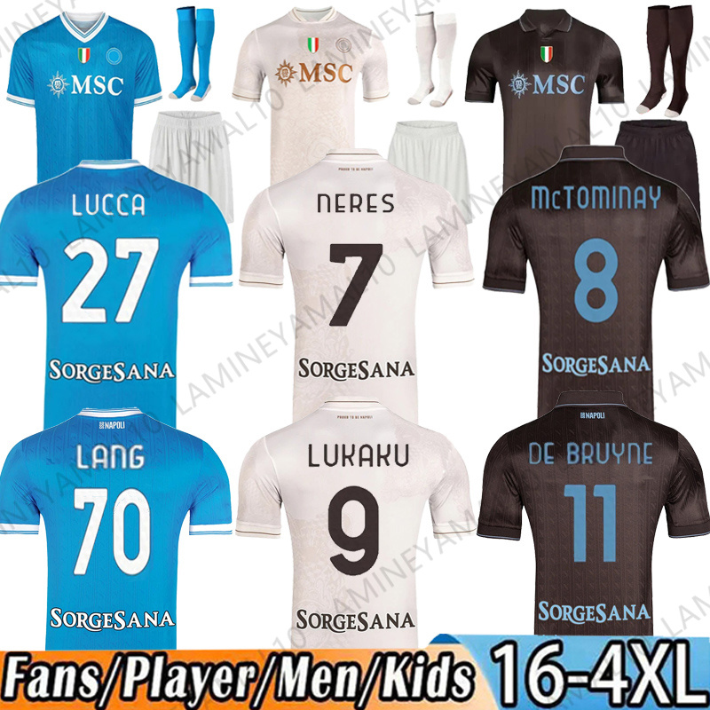 25 26 Napoli soccer jerseys 2025 2026 KVARATSKHELIA LUKAKU Halloween special shirt MINJAE maillot naples kid ZIELINSKI H.LOZANO OSIMHEN POLITANO football shirts
