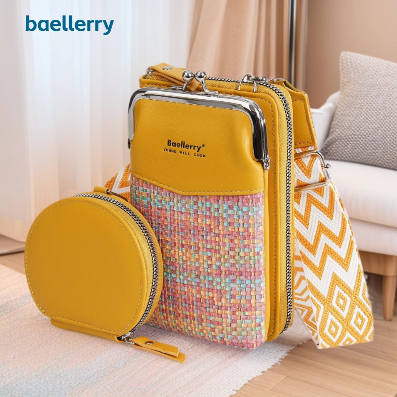 The 2025 hot new baellerry phone bag is a versatile crossbody single-shoulder bag with contrasting colors