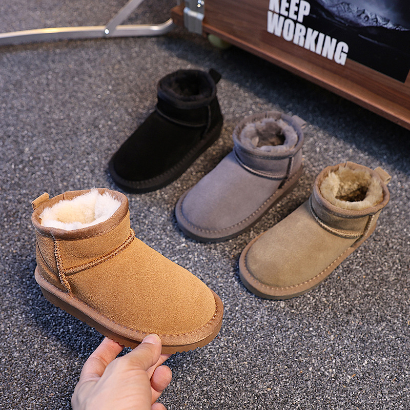 Kid's Boots 2025 New Children's Snow Boots Winter Thermal Anti-Slip Shoes for Boys Girls Fashion Kids Boots EU 25-36 Cold Weather Booties