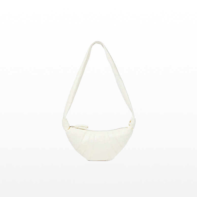 2025 Croissant Horn Bun Stylish Versatile Niche Sheepskin Dumpling Bag Single Shoulder Crossbody Bag for Women