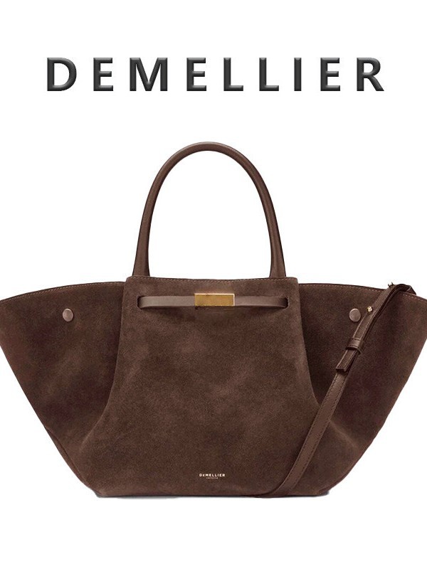 2025 In-stock Demellie wing bag suede velvet large-capacity commuter tote bag shoulder bag handbag