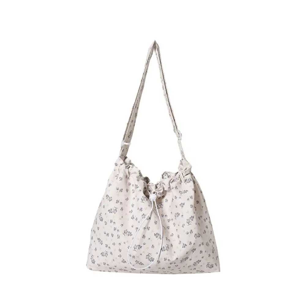 Fashion Simple Casual Shopper Tote Bags Crossbody Bag Flower Floral Canvas Shoulder Bag Large Capacity Handbag R250908T251007