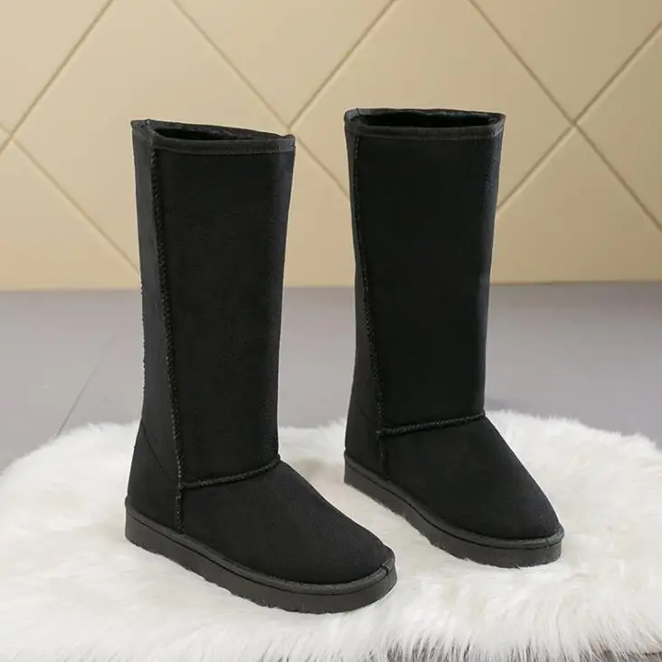 winter hightube fashion allmatch warm thick snow boots with bow knot snow boots women flatheel snow boots 250903 - view 6