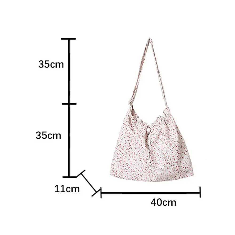 Fashion Simple Casual Shopper Tote Bags Crossbody Bag Flower Floral Canvas Shoulder Bag Large Capacity Handbag R250908T251007
