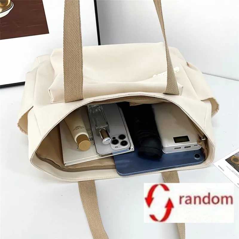 Nylon Tote Bag with Multiple Pocket Lightweight Foldable Design for Office Commute Shopping Fitness Storage Handbag Shoulder Bag R250908