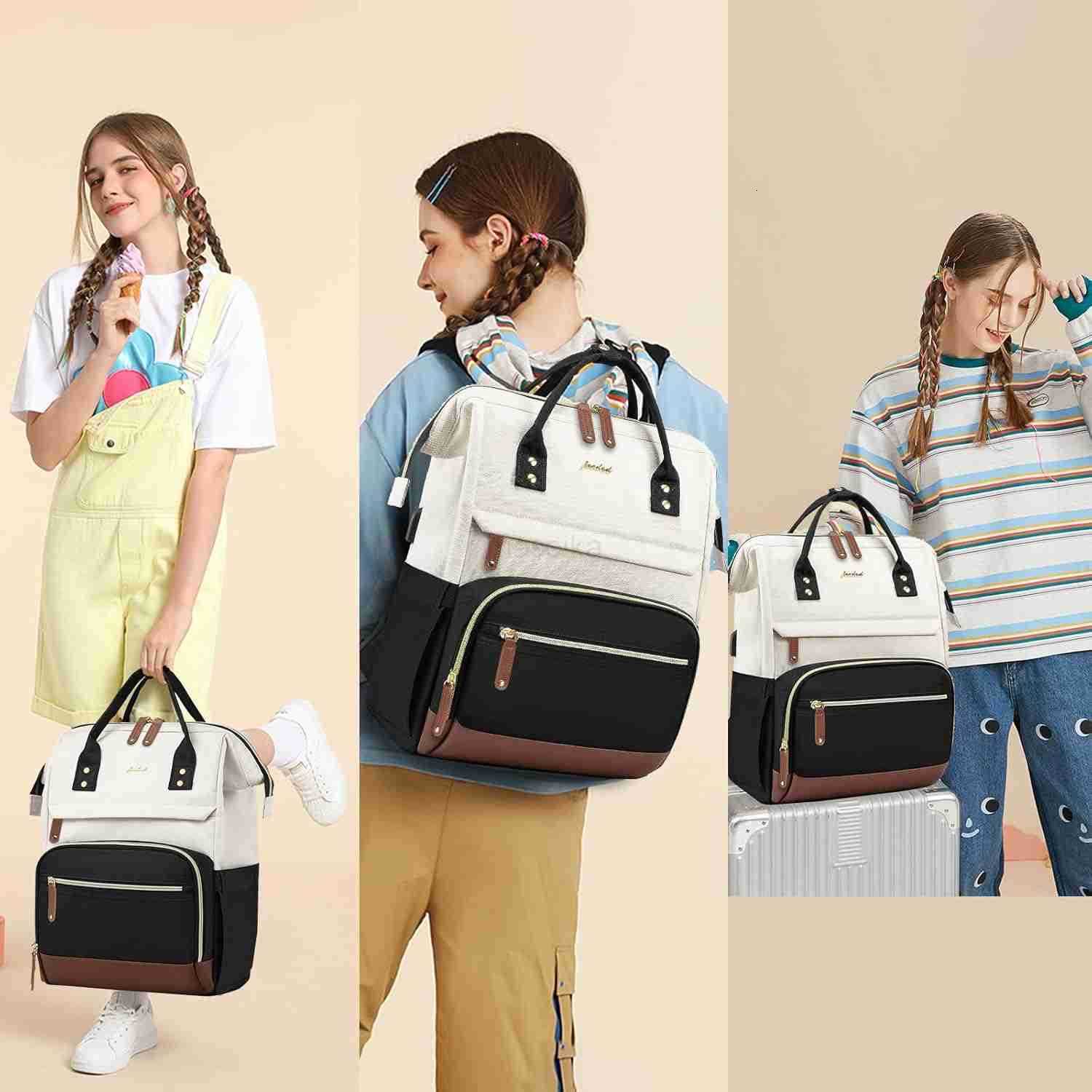 Backpack for Women Work Bags 156 inch Laptop Backpack Purse Waterproof Backpacks with USB Charger College Bookbag Casual Business Computer Backpack fo