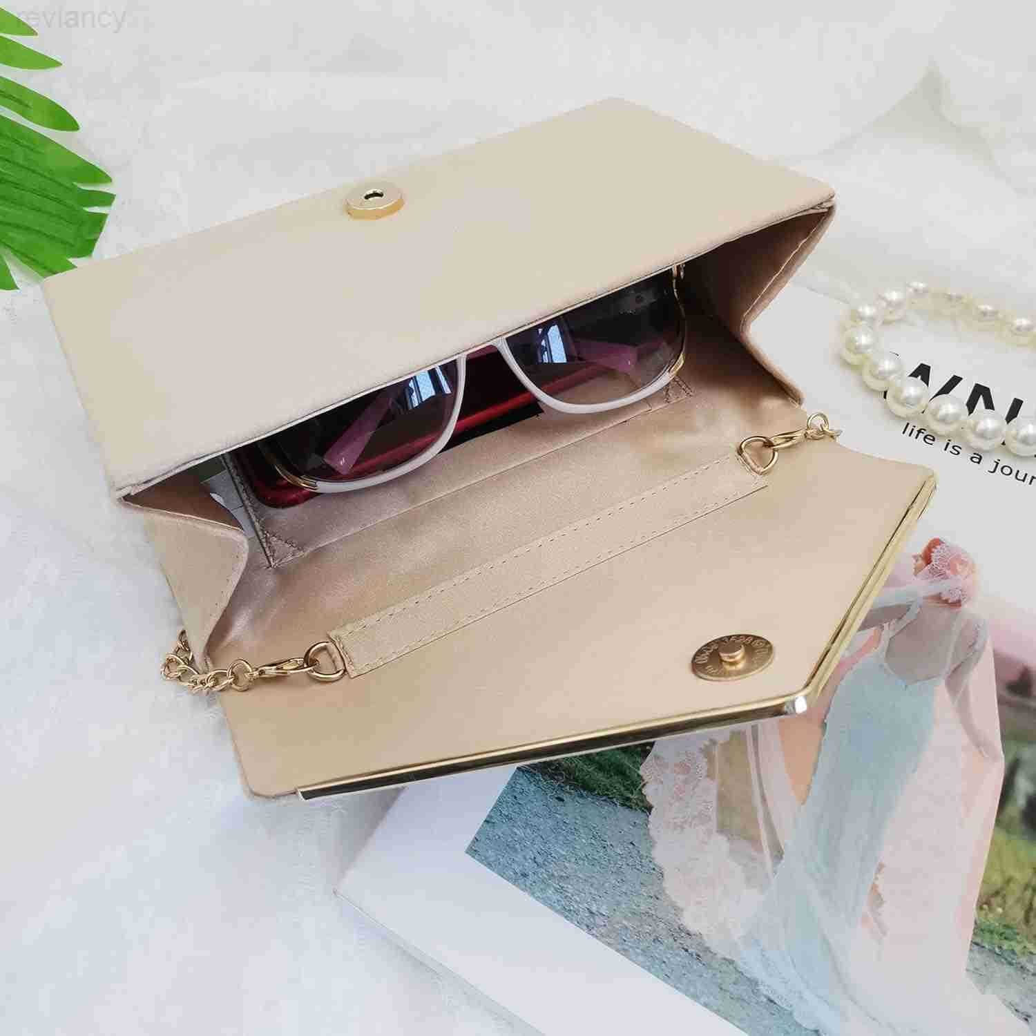 Evening Bags Women Clutch Purse Small Cute Classic Envelop Crossbody Handbag for Formal Wedding Party with Detachable ChainW250908