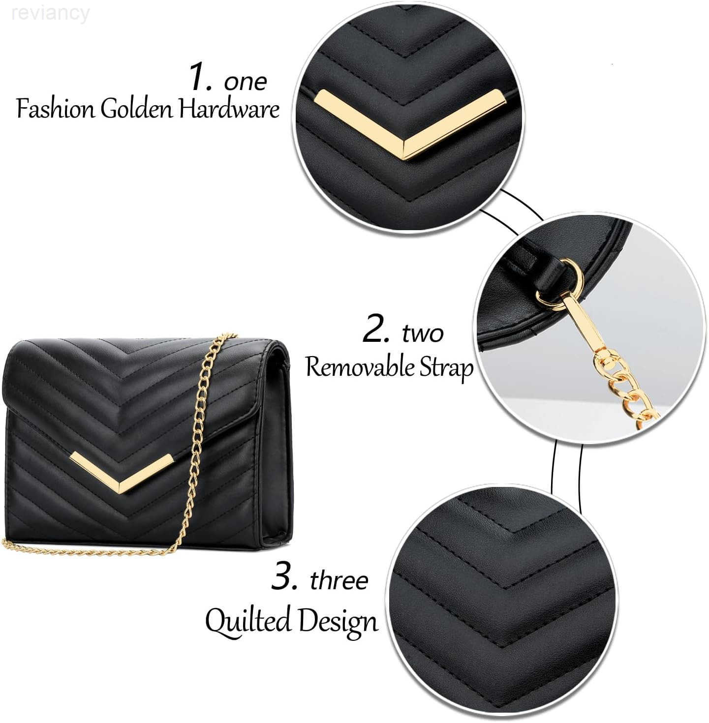 Women Formal Vegan Leather Evening Envelope Clutch Purses and Handbags for Party Wedding Prom BridalW250908