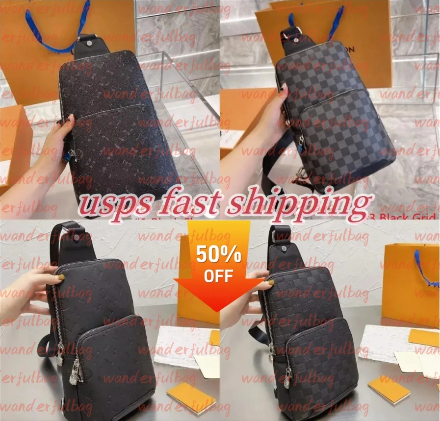 Avenue Sling Bag Mens Designer Bag man Leather Shoulder Bags Mans Designers Cross Body Purse Wallet Hobos Messangers Handbag Tote Belt Bag Bumbags backpack