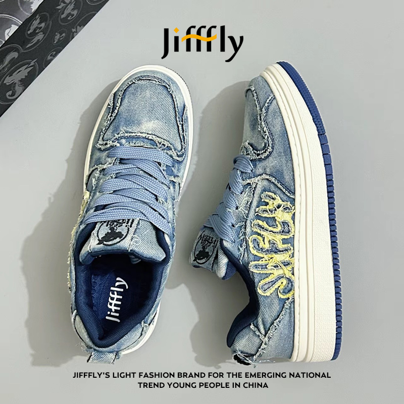 Jiffflydesigner Men's and women's hot Breathable Skateboarding Shoes - Casual, Comfortable, Four Seasons Style