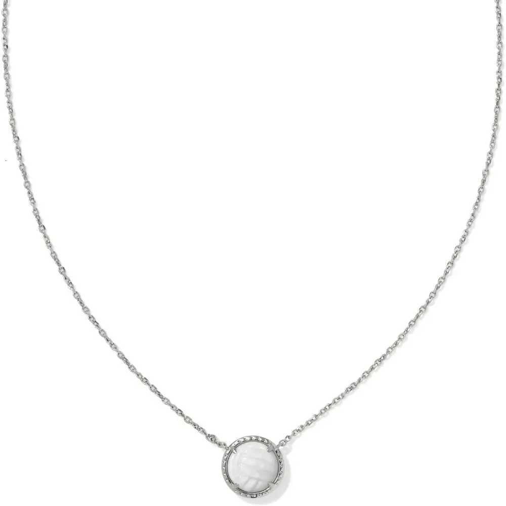 VKVVA Fashion Jewelry Volleyball Short Pendant Necklace in White MotherofPearl for Women Unique Birthday Gifts W25908