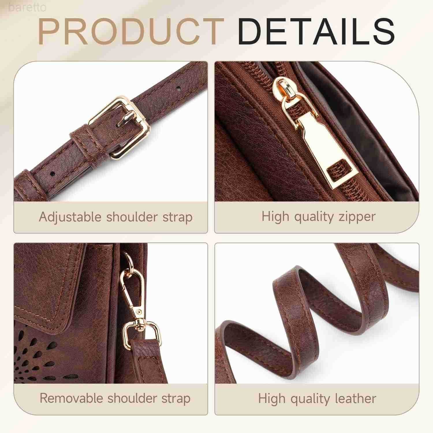 Small Crossbody Bags for Women Trendy Leather Crossbody Phone Purses Handbags with Adjustable Strap Z250910