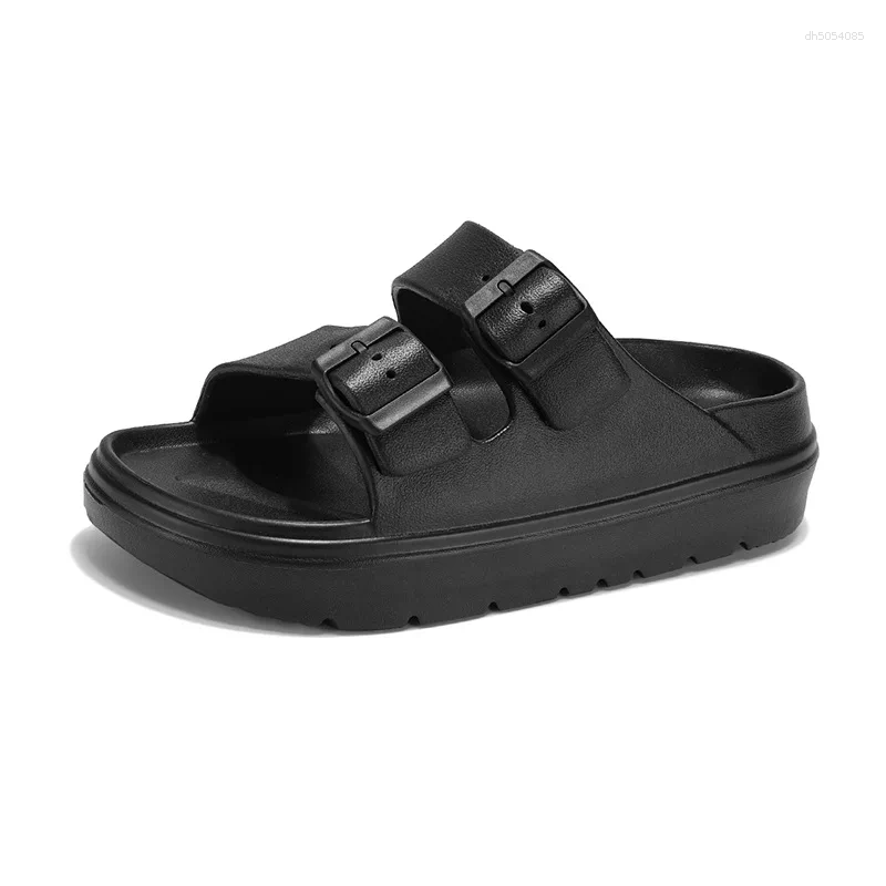 Sandals Kidmi Summer Platform Women's Slippers Outdoor Double Buckle Embellished Non-slip Breathable Soft-soled Beach Shoes