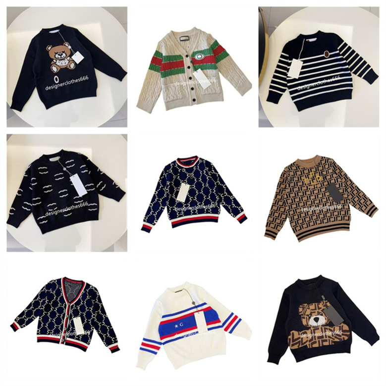 Designer kids Fashion sweater Boys Girls Unisex baby pullover Autumn and Winter Sweatshirt Children's warm letter printed sweater pullover clothing size 90-150cm A6