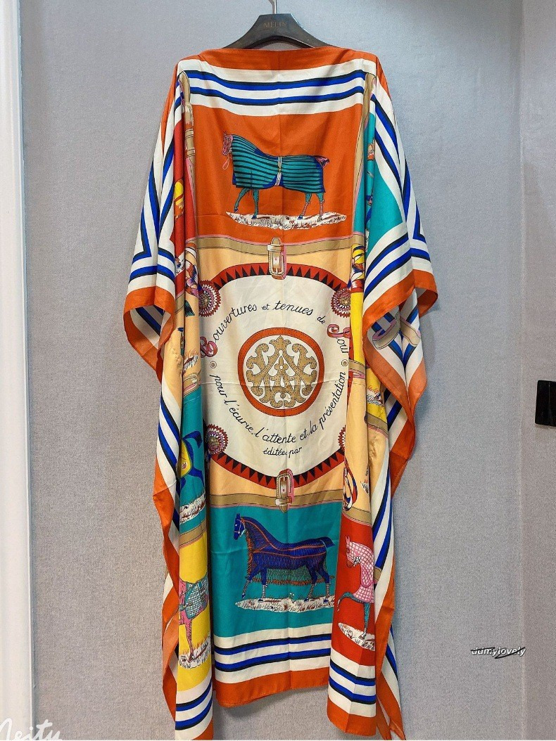 Ethnic Clothing Kuwait Fashion Blogger Recommend Printed Silk Kaftan Maxi Dresses Loose Summer Beach Bohemian Long Dress For Lady ddmylovely