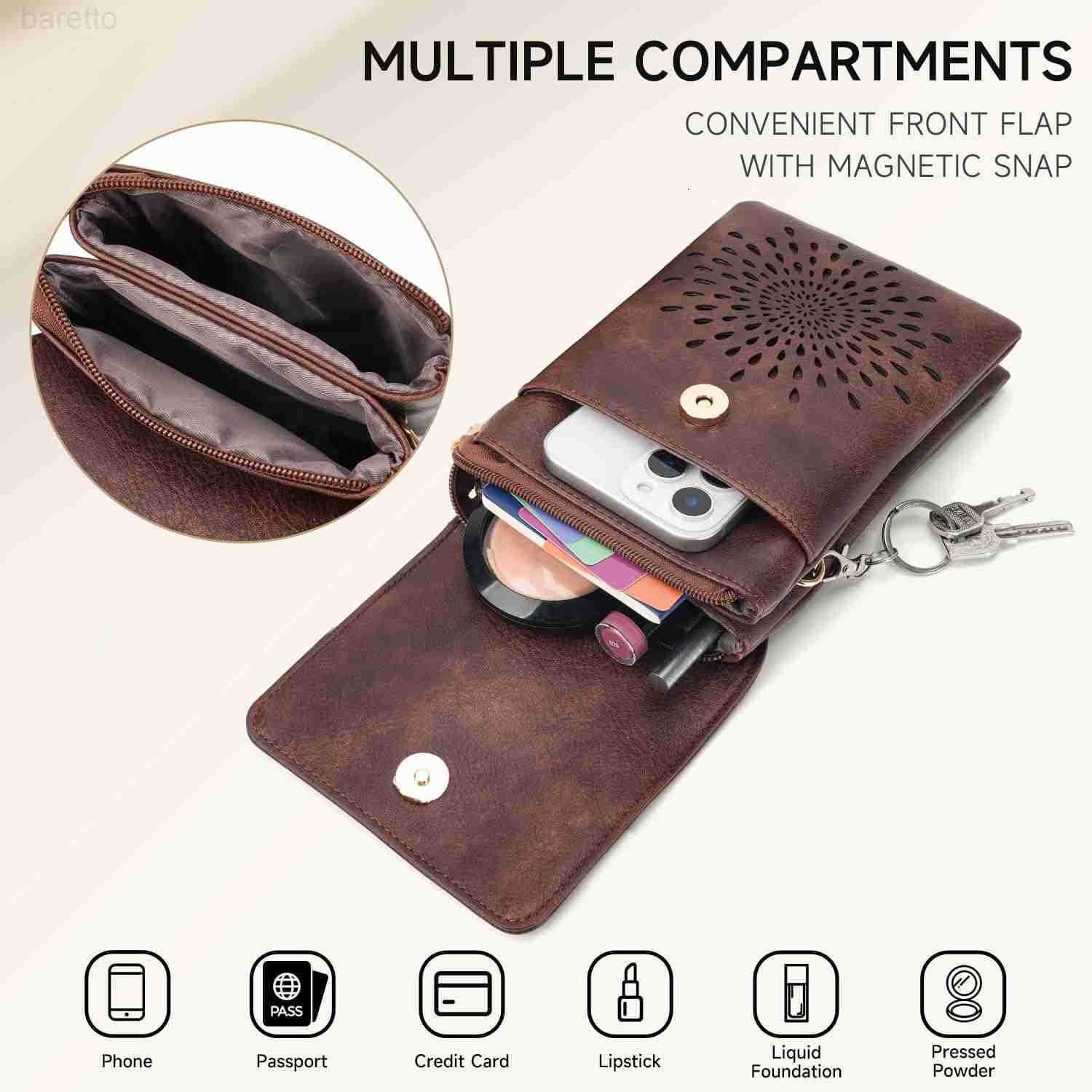 Small Crossbody Bags for Women Trendy Leather Crossbody Phone Purses Handbags with Adjustable Strap Z250910