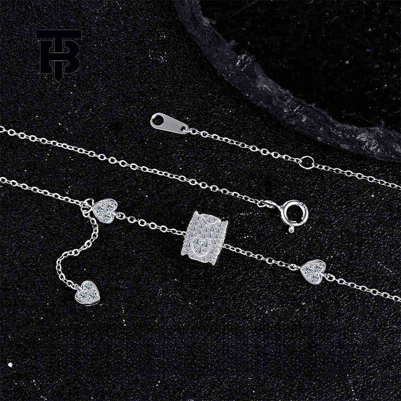 TB BHULAMTE Designer Luxury Niche Light Luxury High-end Pure Silver Necklace Versatile Clavicle Chain Non-fading Fashion Jewelry