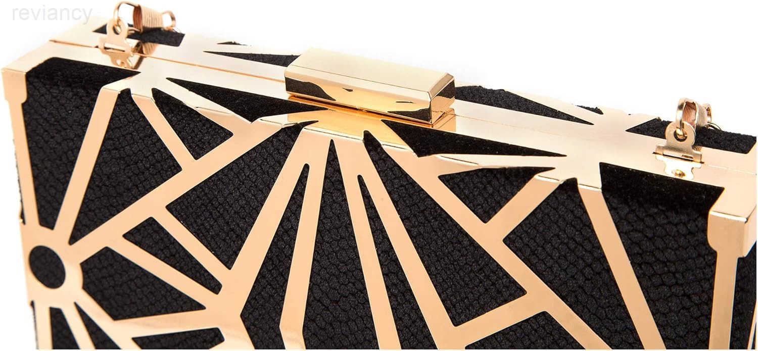 Women Evening Bag Elegant Clutch Purse Exquisite Velvet Metal Hollow out Handbags Prom Wedding PartyW250908