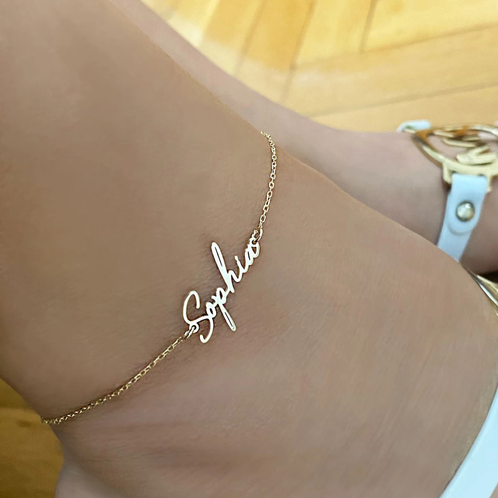 Lemegeton Customized Name Anklets for Women Men Personalized Foot Anklet Stainless Steel Chain Anklet Beach Summer Jewelry Gifts 250906
