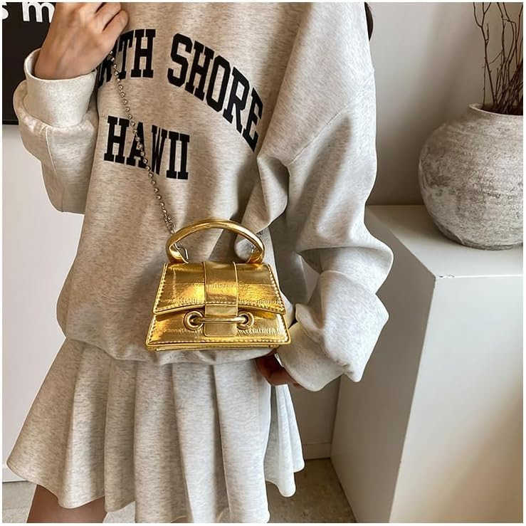 Mini Purses for Women Y2K Top Handle Crossbody Bag Stylish Tiny Clutch Shoulder Handbag for Cocktail Party PromW250908