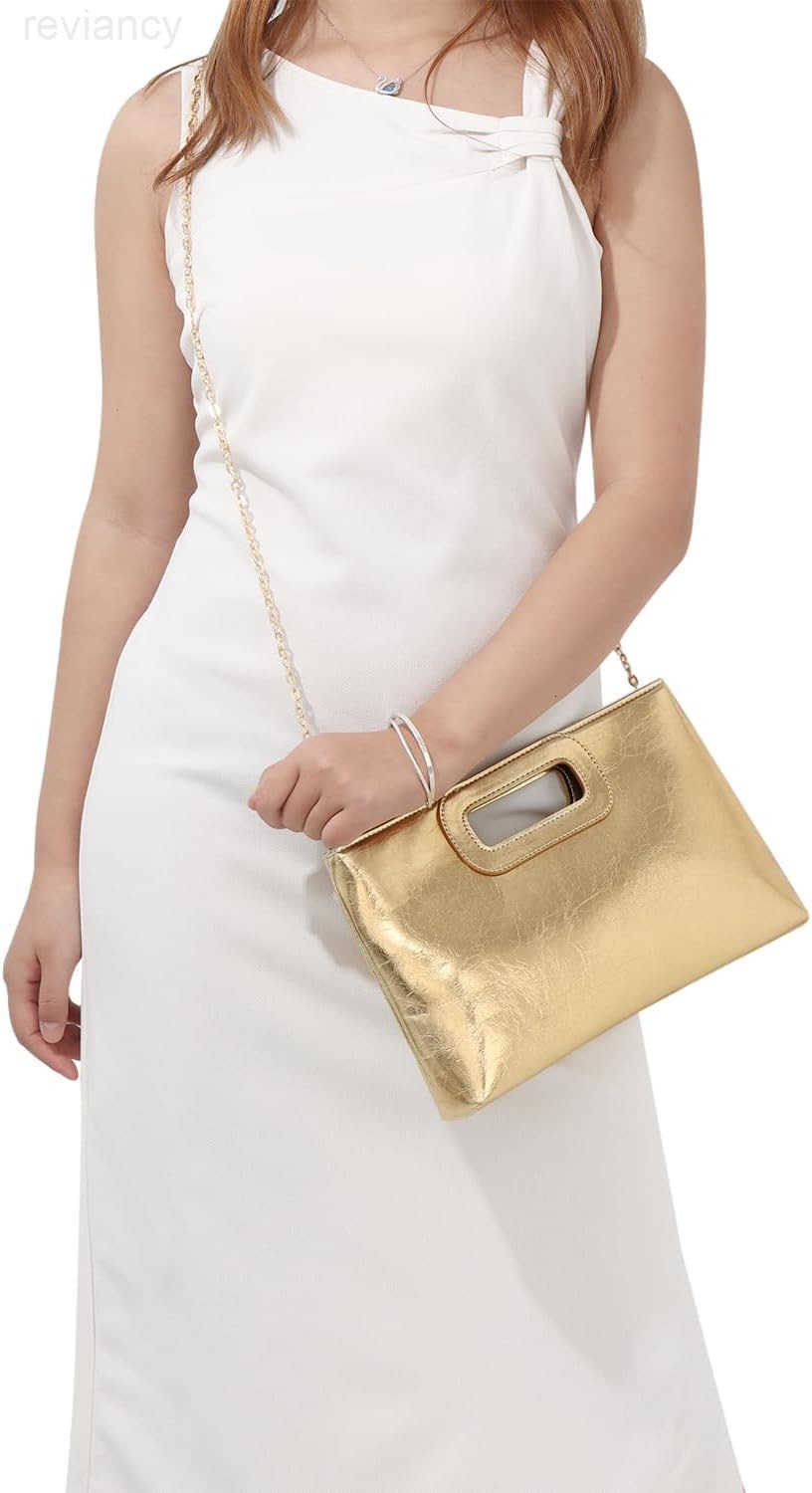 Clutch Purses for Women PU Leather Evening Clutch Bag Fashion Handbags for Wedding Cocktail Prom with ChainW250908
