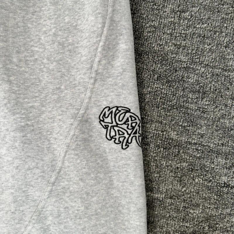 Men's Pants 2025 Patchwork Mertra Embroidery Sweatpants Men Women High Quality Fleece Trousers Jogger Drawstring Casual