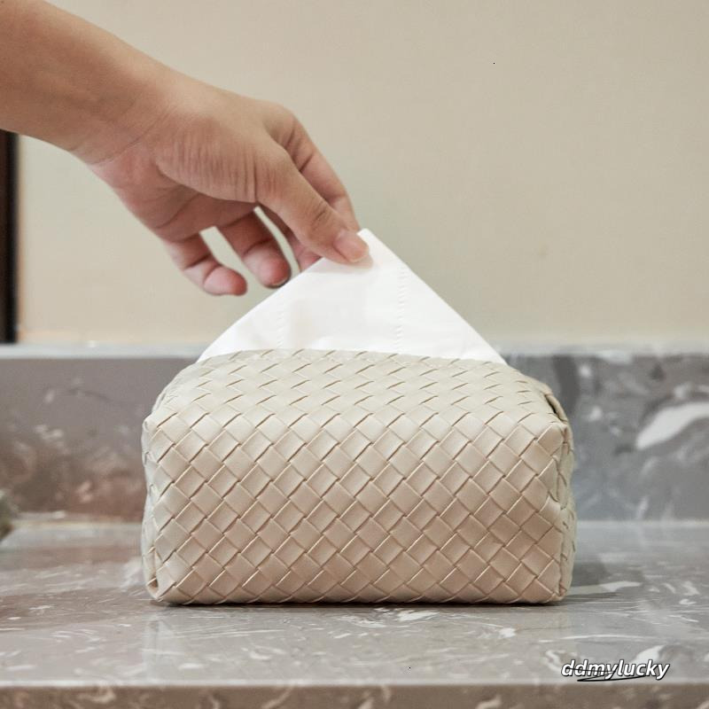 Woven Tissue Box Living Room Light Y Highend Leather Home Coffee Table Napkin Storage 250710