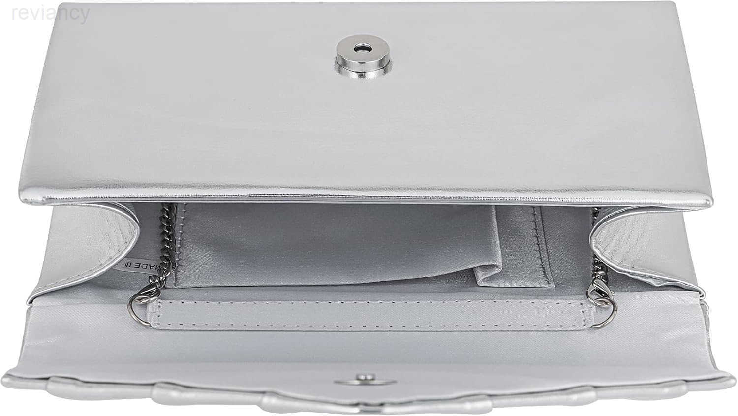 Women Evening Clutch Purse Shimmering Metallic PU Leather Pleated Flap Envelope Handbag for Wedding Prom PartyW250908