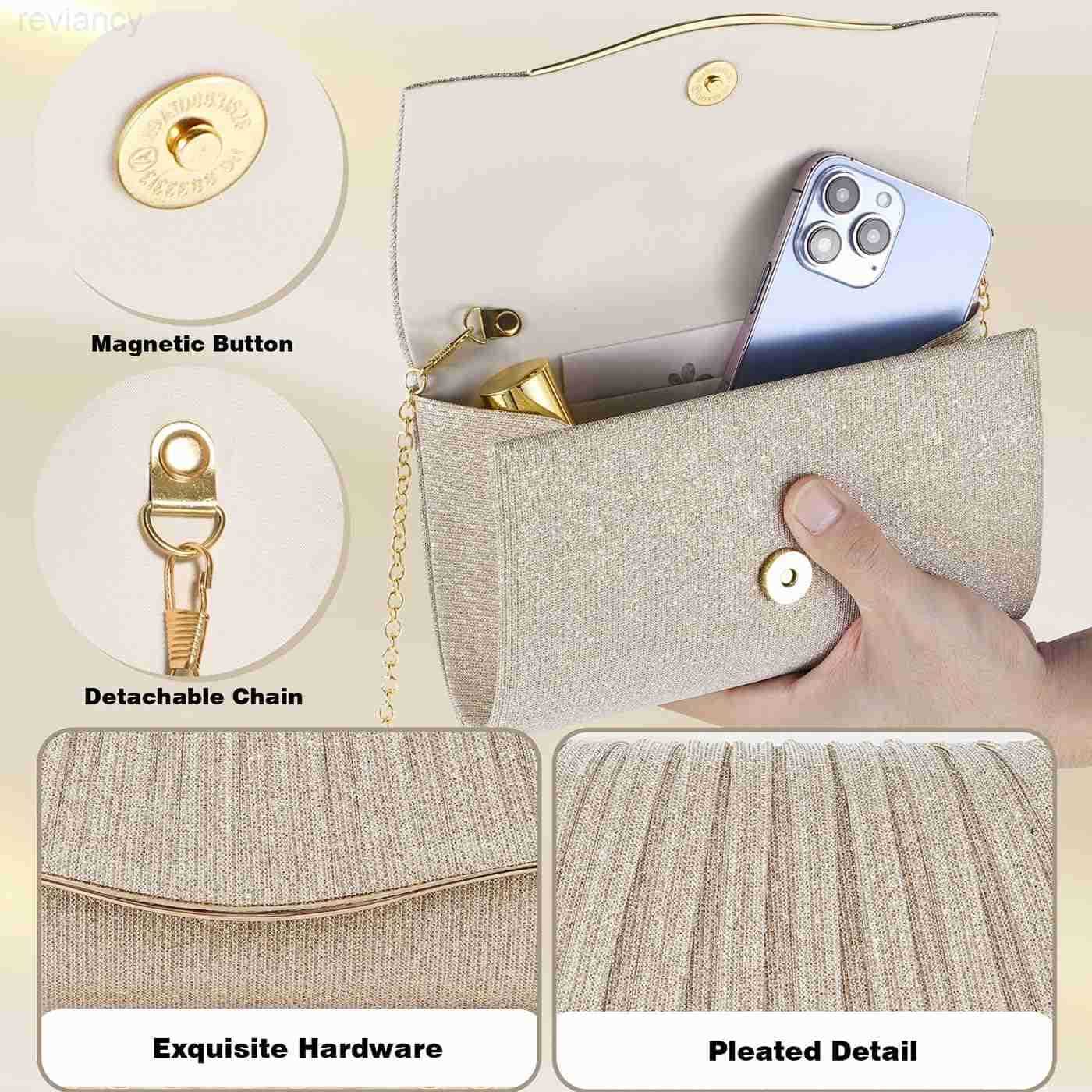 Clutch Purses for Women Formal Dressy Evening Bag Handbags Crossbody Bag for Wedding Cocktail Prom Party Elegance CharmW250908
