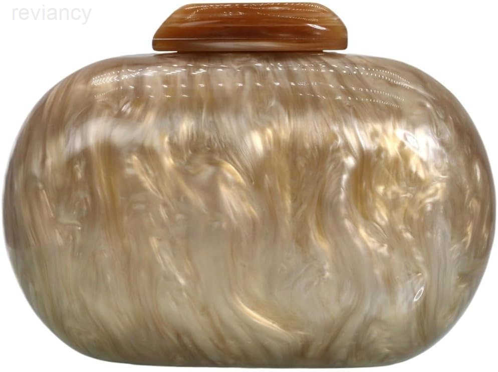 Evening Clutch Bag for Women Shell Shape Shoulder Crossbody Bag Glitter Marble Purse HandbagW250908