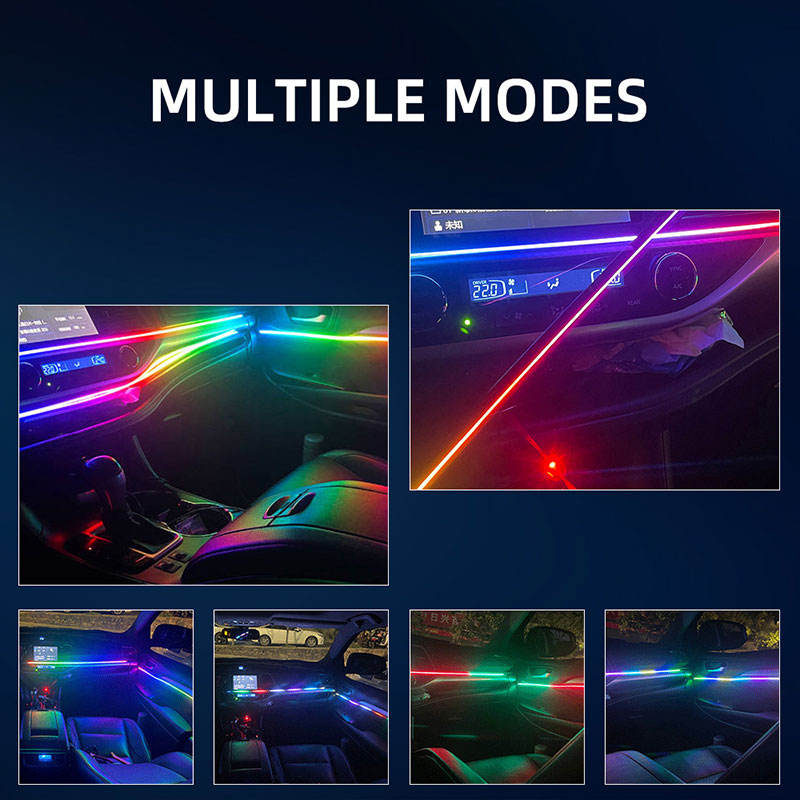 No.1 Selling Factory Custom Car Ambient Light Kit Easy Install Symphony Universal Car Led Lamp RGBIC Led Strip Light