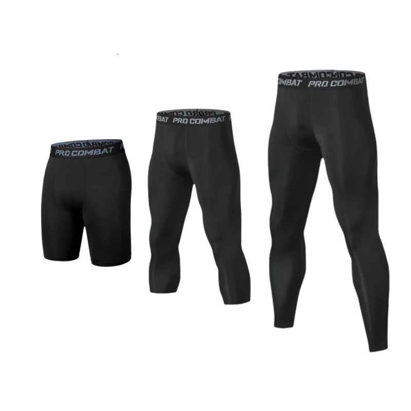Mens Compression Pants Shaperwear Tights Cool Dry Leggings Sports Baselayer Running Athletic Workout Underwear Active Shorts 250908
