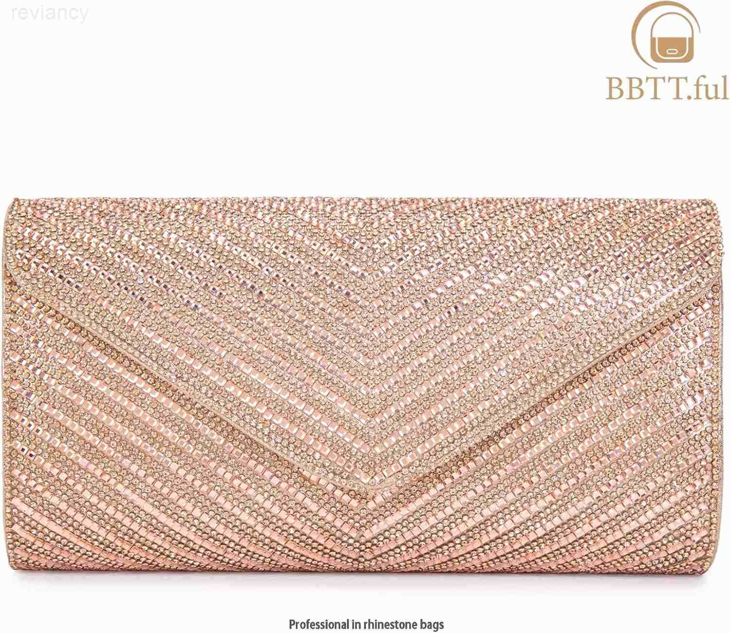 Womens Evening Handbags Envelope Clutch Purses Ladies Crossbody Bags Rhinestone Wedding Bag Shoulder Bag for WomenW250908
