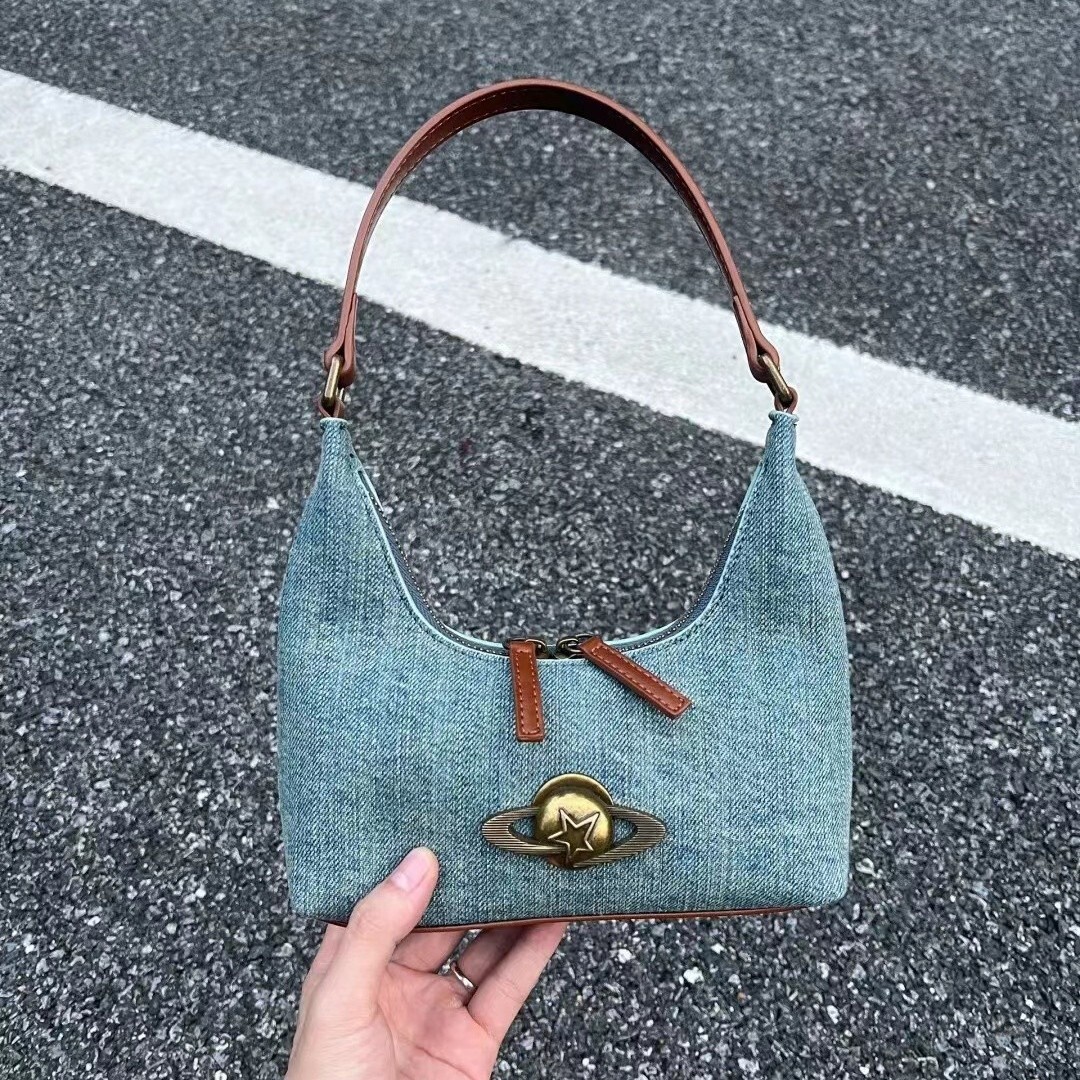 2025 Autumn New Women's Cowboy Underarm Bag Trendy Retro and niche Design Versatile bag Women's Shoulder Bag Designer Bag