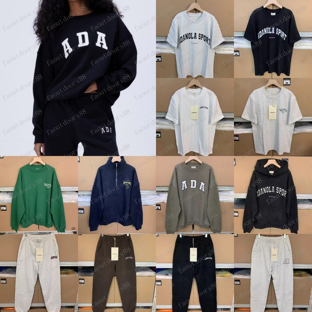 Adanola hoodie Loose Sport Embroidered Hoodies Designer t shirt Jogger women clothes lady Cotton sweaters letter printed Pullover Jumpers sweatshirt