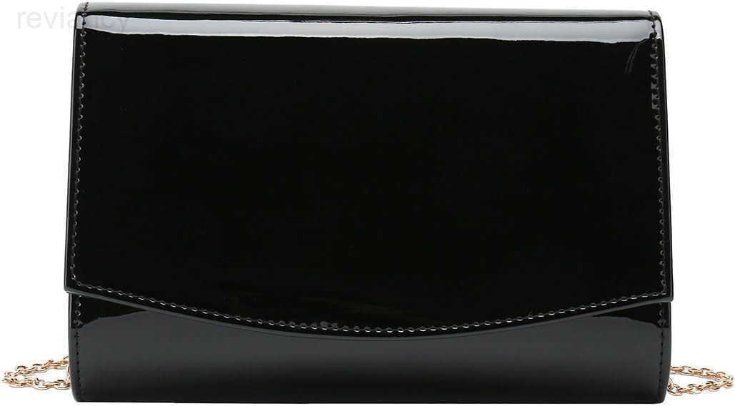 Patent Leather Flap Clutch Classic Elegant Evening Bag Chic Dress PurseW250908