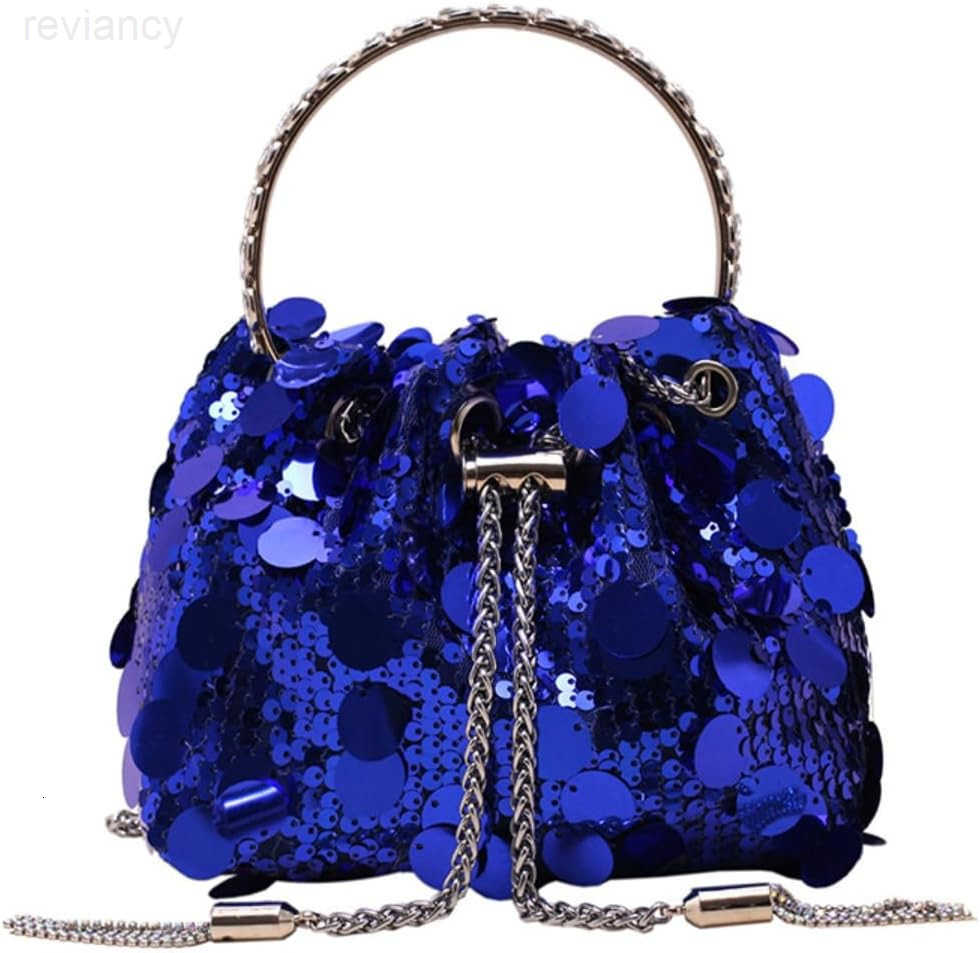 Women Sparkly Sequin Clutch Purse Glitter Metal Tassel Evening Handbag Crossbody Bag for Party Prom BanquetW250908