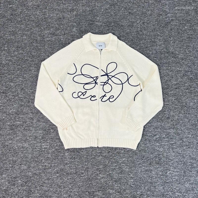Men's Sweaters Arte Green Loose Embroidery Flower Logo KniSweater Winter Clothes Men Women Vintage High Quality 1:1 KniCasual Sweater
