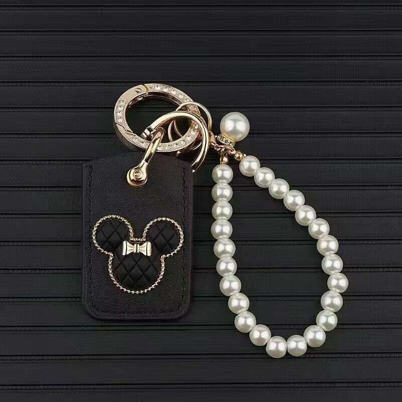 DHEssentials Cute Car Keychains for Girls: Leather - made, Suitable for Bags & Car Accessories