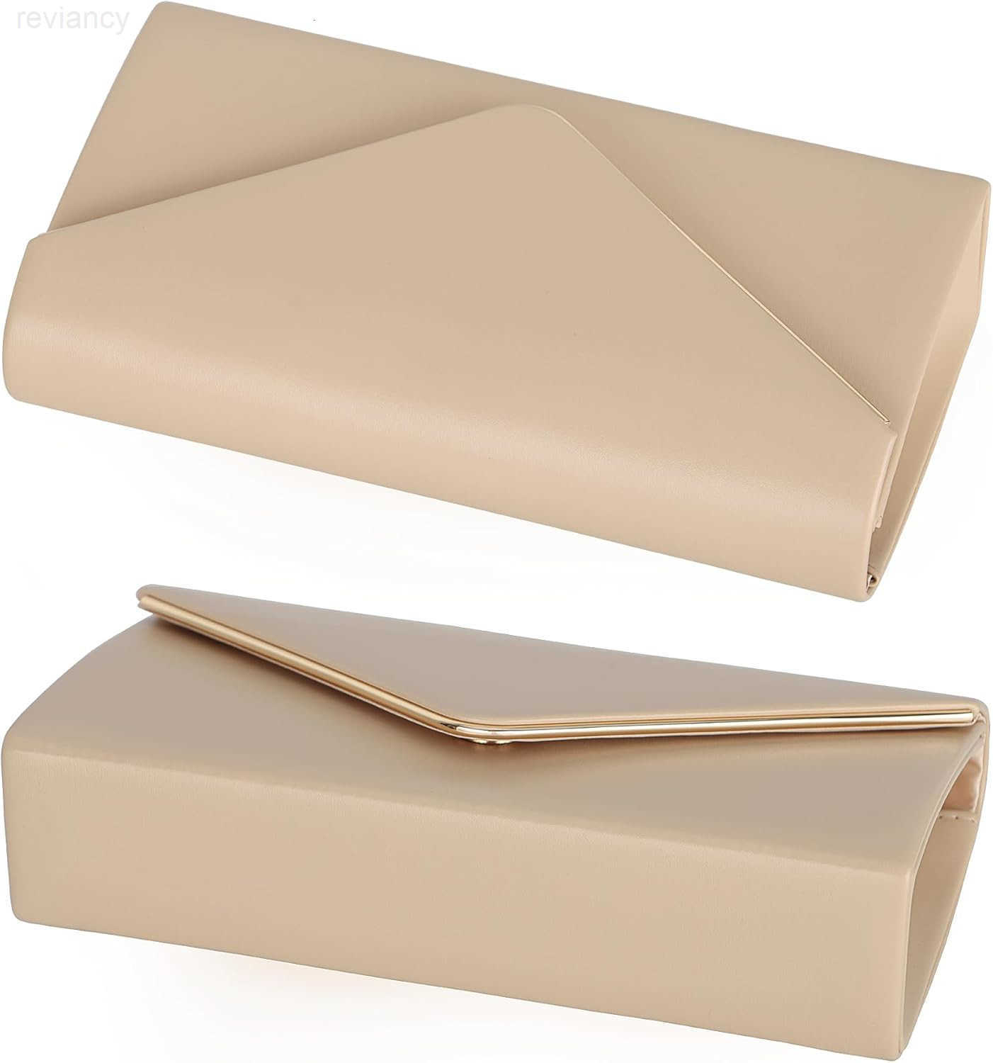 Leather Envelope Clutch Bag Classic Dressy Purse Foldover Evening HandbagW250908