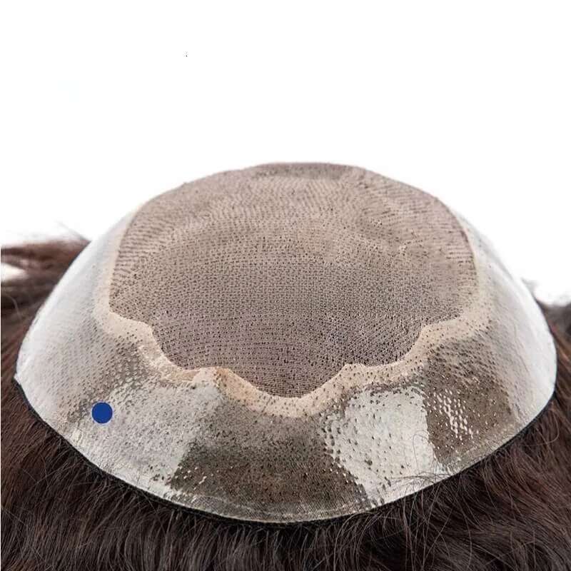 Synthetic Prosthesis Toupee Mono Soft Pu Durable Men Wigs 6 Replacement Exhuast Systemes Unit 100 Human Hair Male Wig