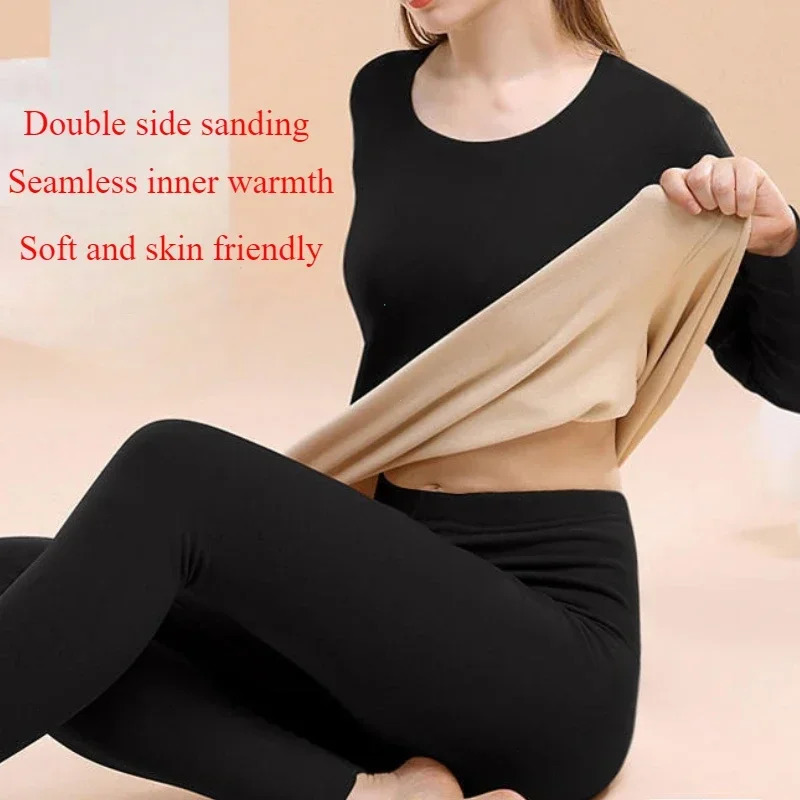 Womens Thermal Underwear Set Thermal Clothing First Base Layer Long Johns Fleece Lined Undershirt for Winter Cold Weather 250908